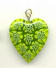 Lime Green "Lace" Heart